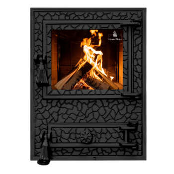 Дверцята для печі зі склом "Vision" 370х490 мм